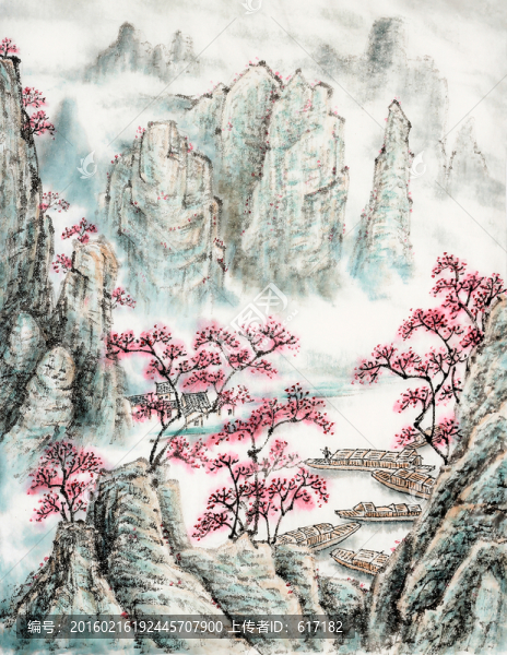 重巒疊嶂,桃花源,魚米之鄉(xiāng)