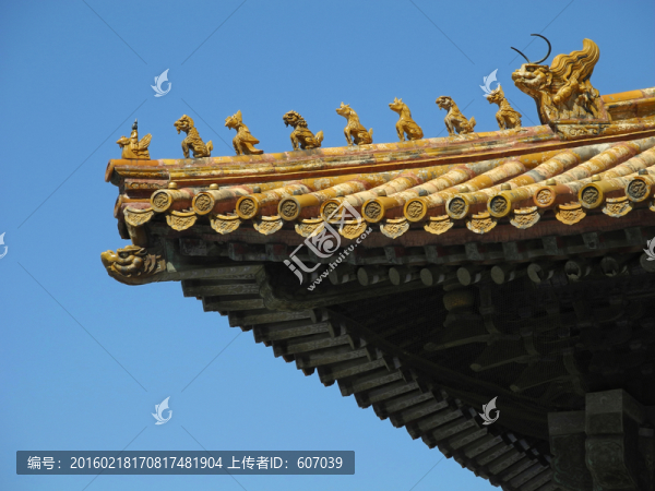 北京故宮中和殿檐脊獸