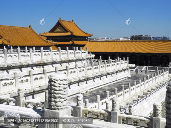 北京故宮太和殿漢白玉圍欄