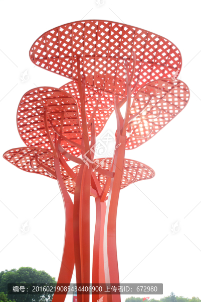 深圳OCT狂歡廣場(chǎng)紅色雕塑