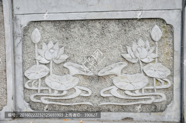 蓮花石刻