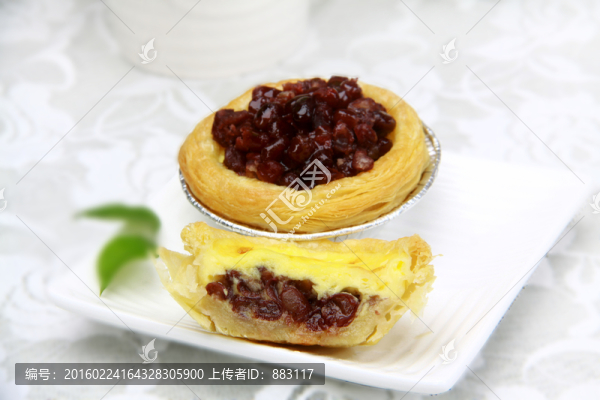 紅豆蛋塔圖