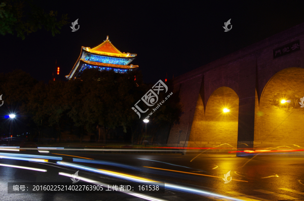 西安古城墻夜景