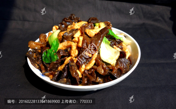 木耳炒肉絲,木耳炒雞絲
