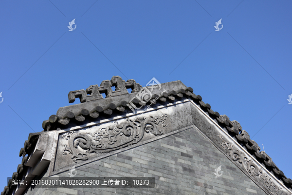 祠堂古建筑屋頂