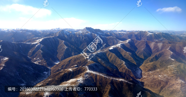 山峰,群山,雪峰,藍(lán)天,白云