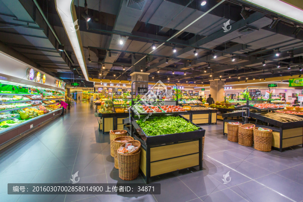 超市生鮮水果蔬菜區(qū)