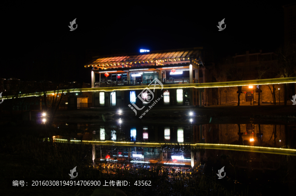 曲江遺址公園,夜景,輕軌站