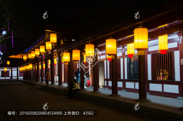 廊燈,唐朝,夜景