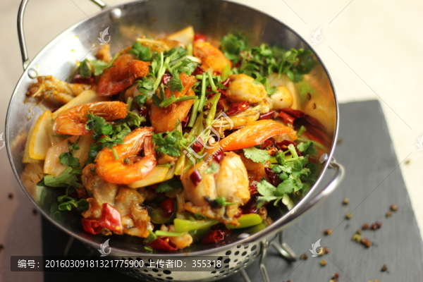 烤蝦,干鍋牛蛙