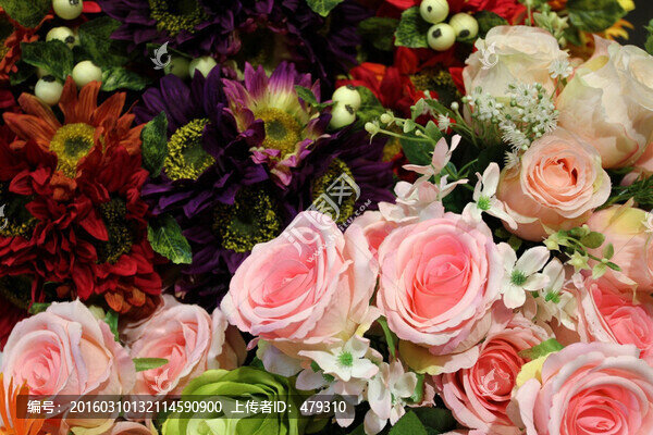 花墻,花朵,絹花,花卉,花