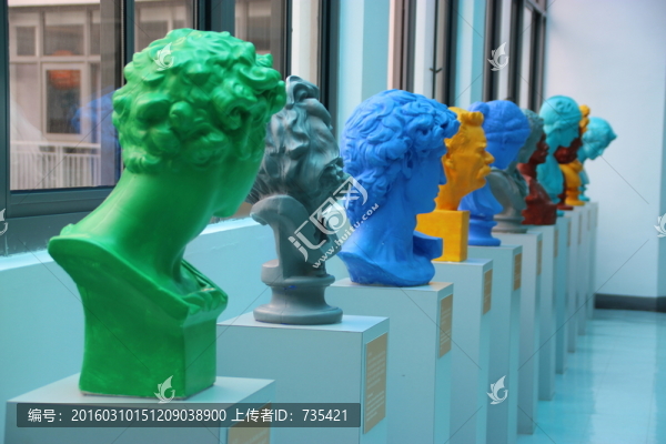 彩色石膏頭像