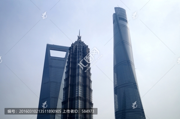上海浦東陸家嘴金融貿(mào)易區(qū)天際線