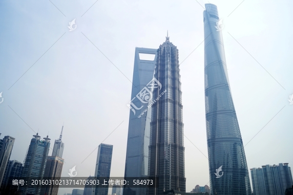 上海浦東陸家嘴金融貿(mào)易區(qū)天際線