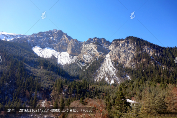雪山,藍天,地貌