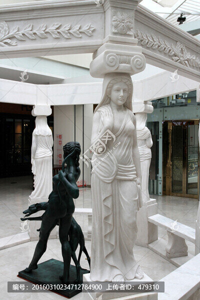 商場(chǎng)休閑椅,雕塑,漢白玉,美女