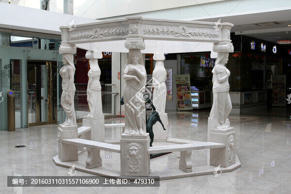 商場(chǎng)休閑椅,雕塑,漢白玉,美女