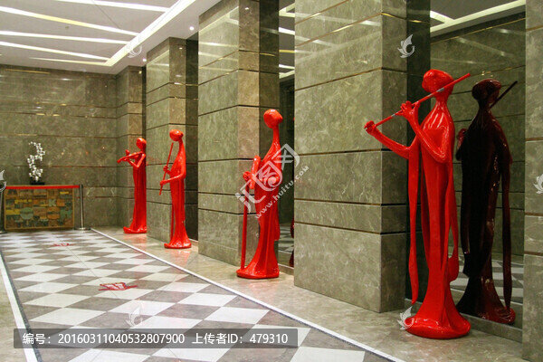 紅色雕塑,金屬雕塑,圓雕,雕塑