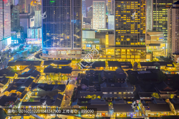 東大街太古里,仿古商業(yè)街,夜景