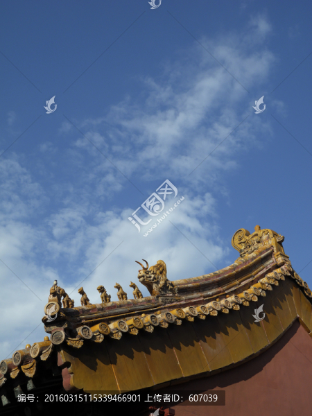 北京故宮內廷院落屋脊獸