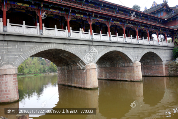 廊橋,小河,石拱橋,狀元橋