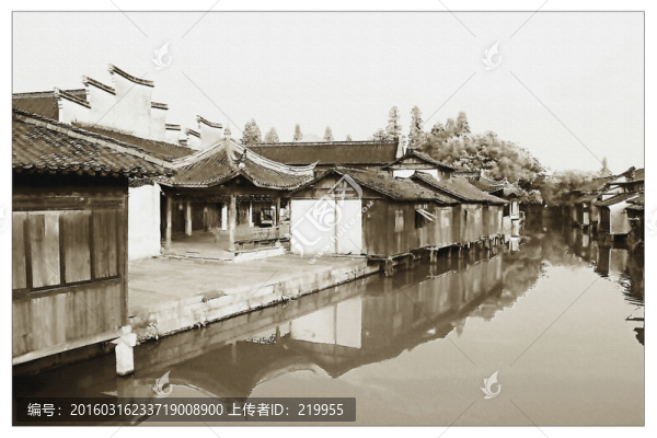 風(fēng)景畫,江南水鄉(xiāng)