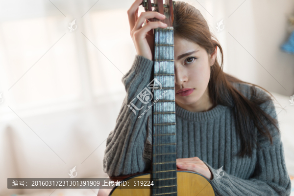 吉他,女人