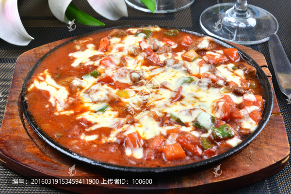 鐵板吉士焗羊肉牛肉