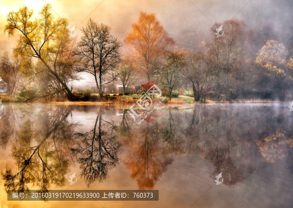 唯美自然風景之絕美湖面村莊