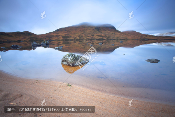唯美大自然之湖邊沙灘