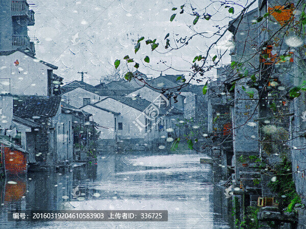 飄雪的江南