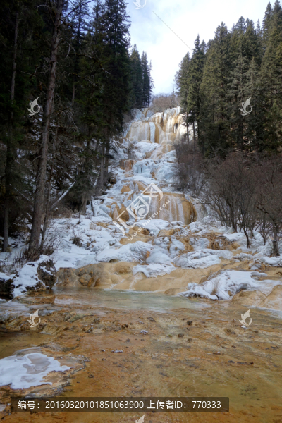 冰瀑,牟尼溝,九寨溝
