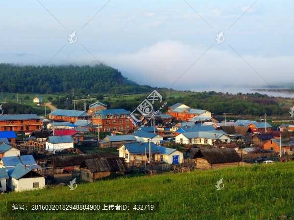 中俄邊境山村清晨