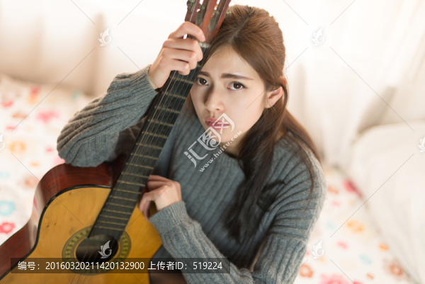 吉他,女人