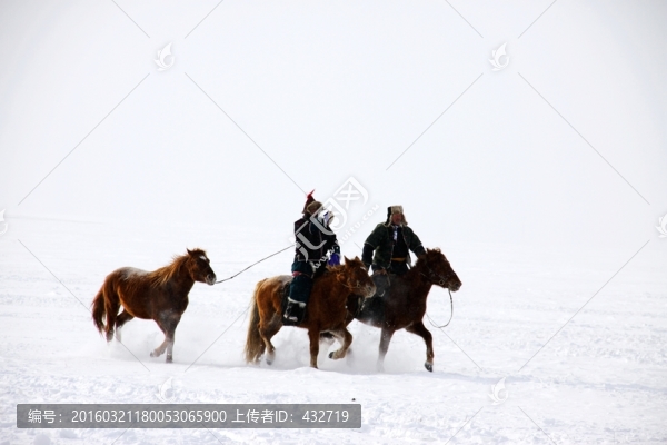 冬季雪地賽馬
