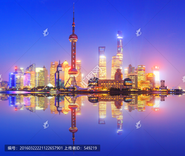 上海外灘夜景全景