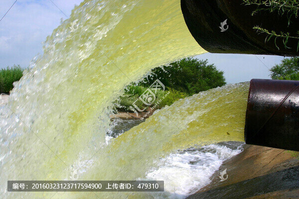 水渠,灌溉,農田,莊稼