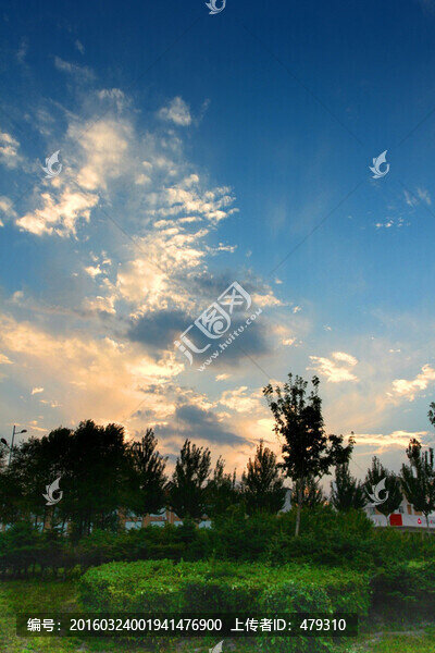 天空,云彩,晚霞
