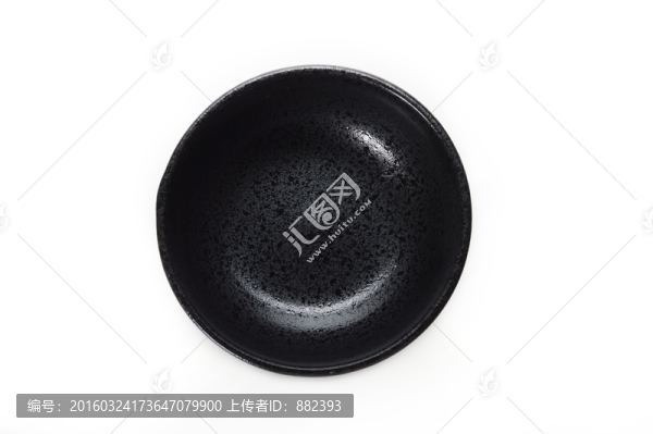 黑色陶瓷大碗頂視圖