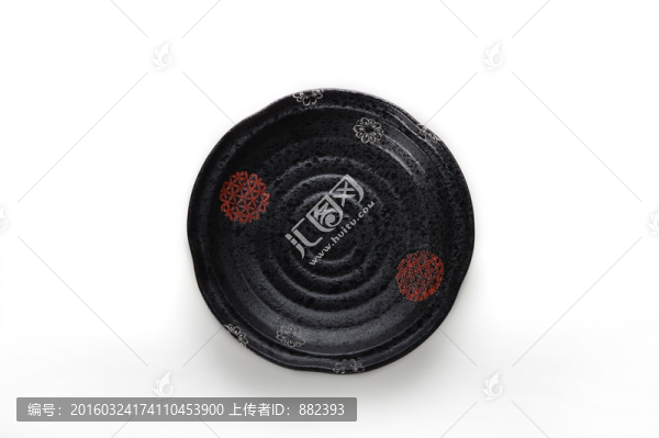 中國(guó)風(fēng)黑色陶瓷盤(pán)