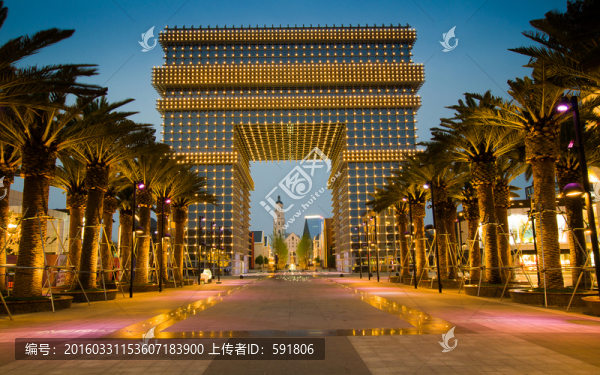 公園1903凱旋門燈光夜景