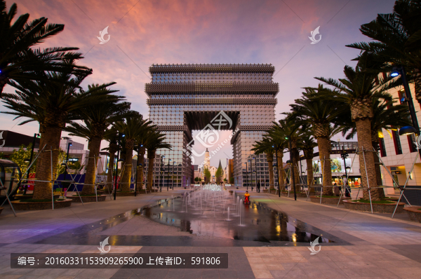 公園1903凱旋門晚霞