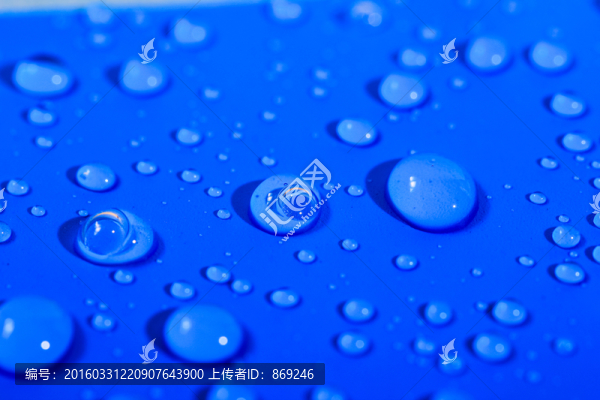 藍(lán)色背景水滴