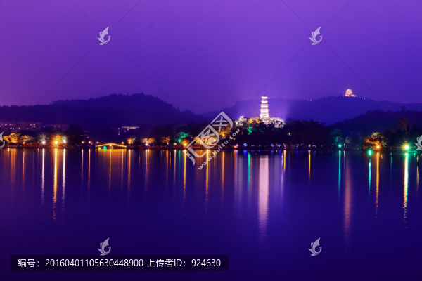 惠州西湖亮燈