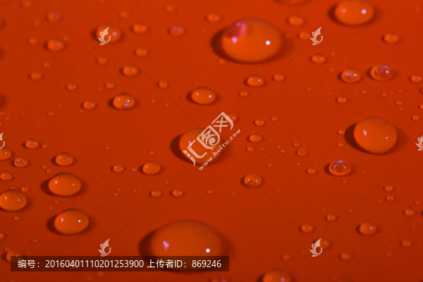 紅色背景水滴