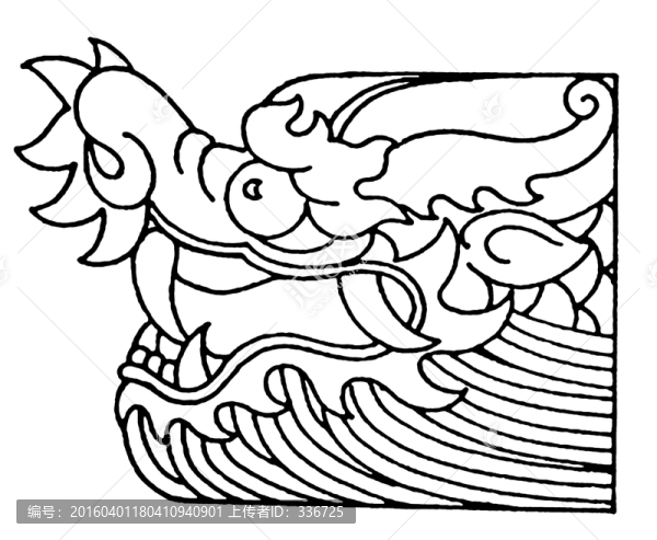 中國(guó)上古神獸,描線素材,睚眥