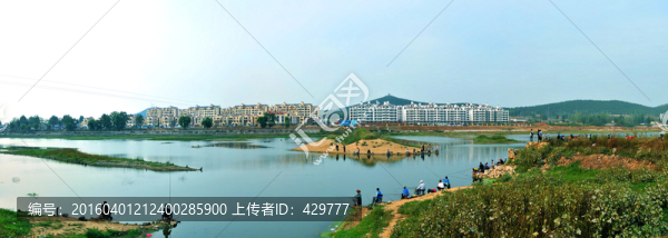 河岸風(fēng)景,,垂釣