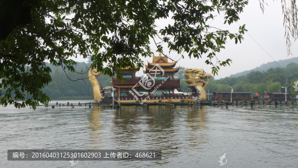 西湖,太子灣風(fēng)景,游船