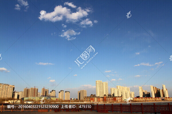 大慶建筑,大慶,三永湖,倒影