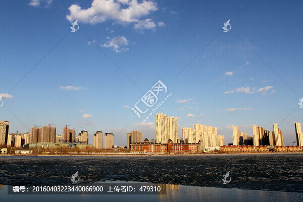 大慶建筑,大慶,三永湖,倒影